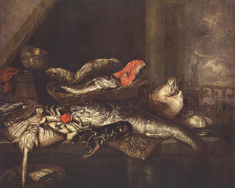 BEYEREN, Abraham van Still-life with Fishes oil painting image